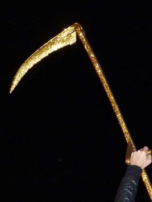 Markus S Fiedler - World Galaxy - Sculpture - Glitter - Wax - Life - Art - Scythe